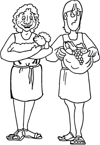 Cain And Abel  Coloring Page